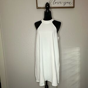 NWT Revolve Three Eighty Two halter dress- med- white